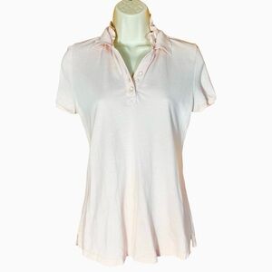 Brunello Cucinelli Polo Tee Shirt Ruffle Collar M Luxury Preppy Designer Italy